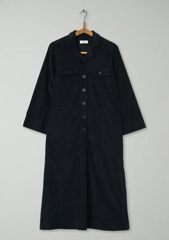 Reworn Needlecord Shirt Dress Size 6 (1065) | Brown Slate sold by TOAST