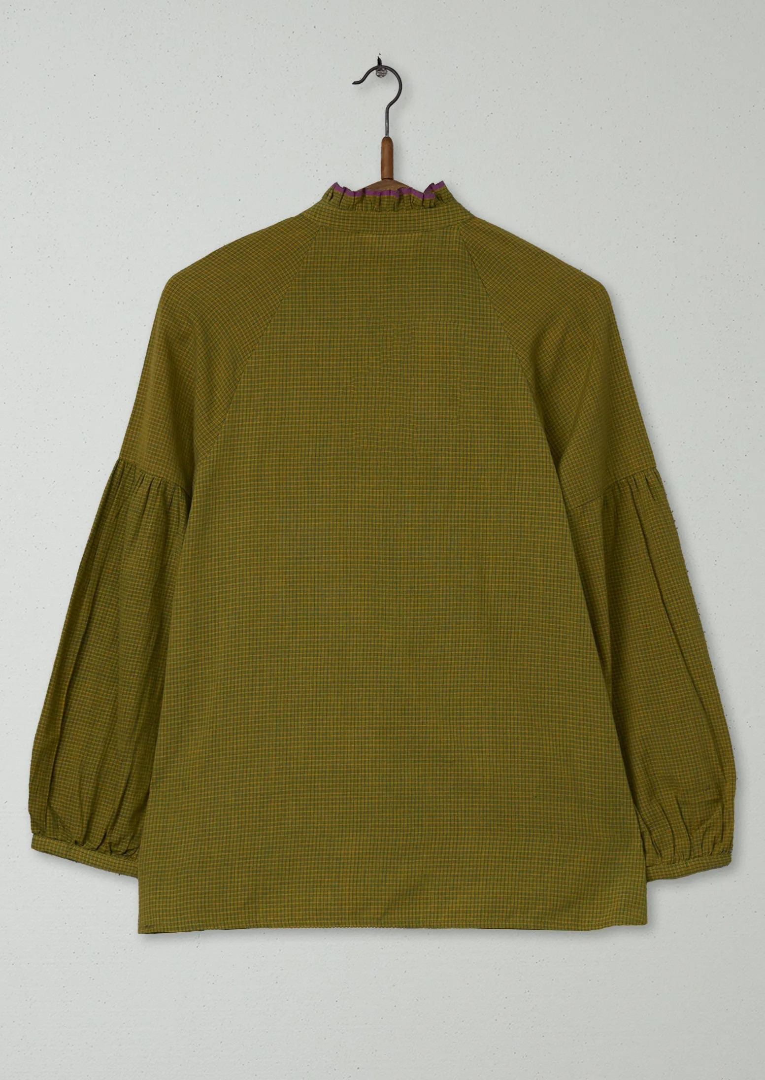 Reworn Check Cotton Shirt Size 8 (573) | Citron Vert sold by TOAST product image thumbnail 2