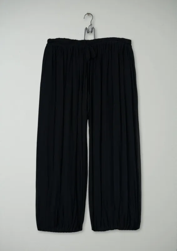 Reworn Silk Hareem Trousers Size M (670) | Black sold by TOAST