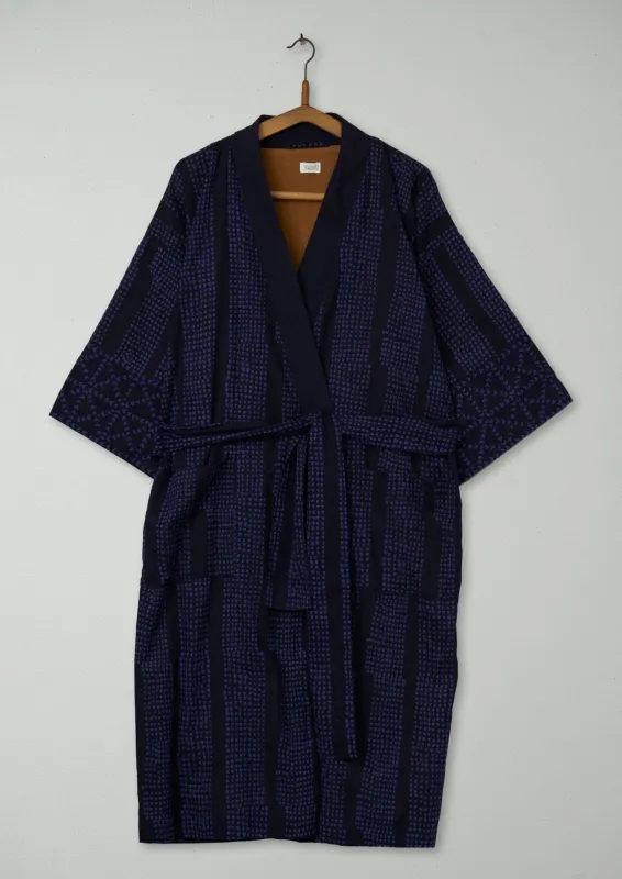 Reworn Triangle Block Print Gown Size S (041) | Darkest Blue sold by TOAST