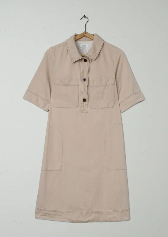 Reworn Denim Utility Dress Size 4 (1091) | Clay sold by TOAST
