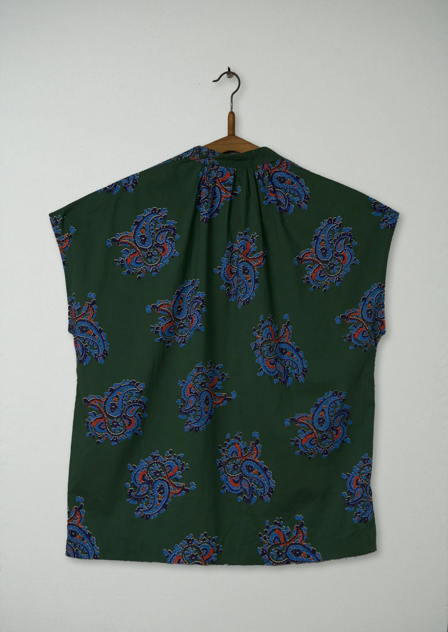 Reworn Paisley Print Cotton Size 8 (588) | Forest Green sold by TOAST product image thumbnail 2
