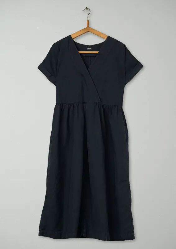 Reworn Wrap Front Dress Size 6 (1112) | Slate Blue sold by TOAST