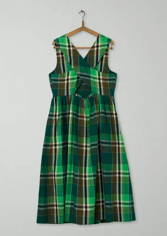Reworn Check Cotton Dress Size 14 (1114) | Multi sold by TOAST