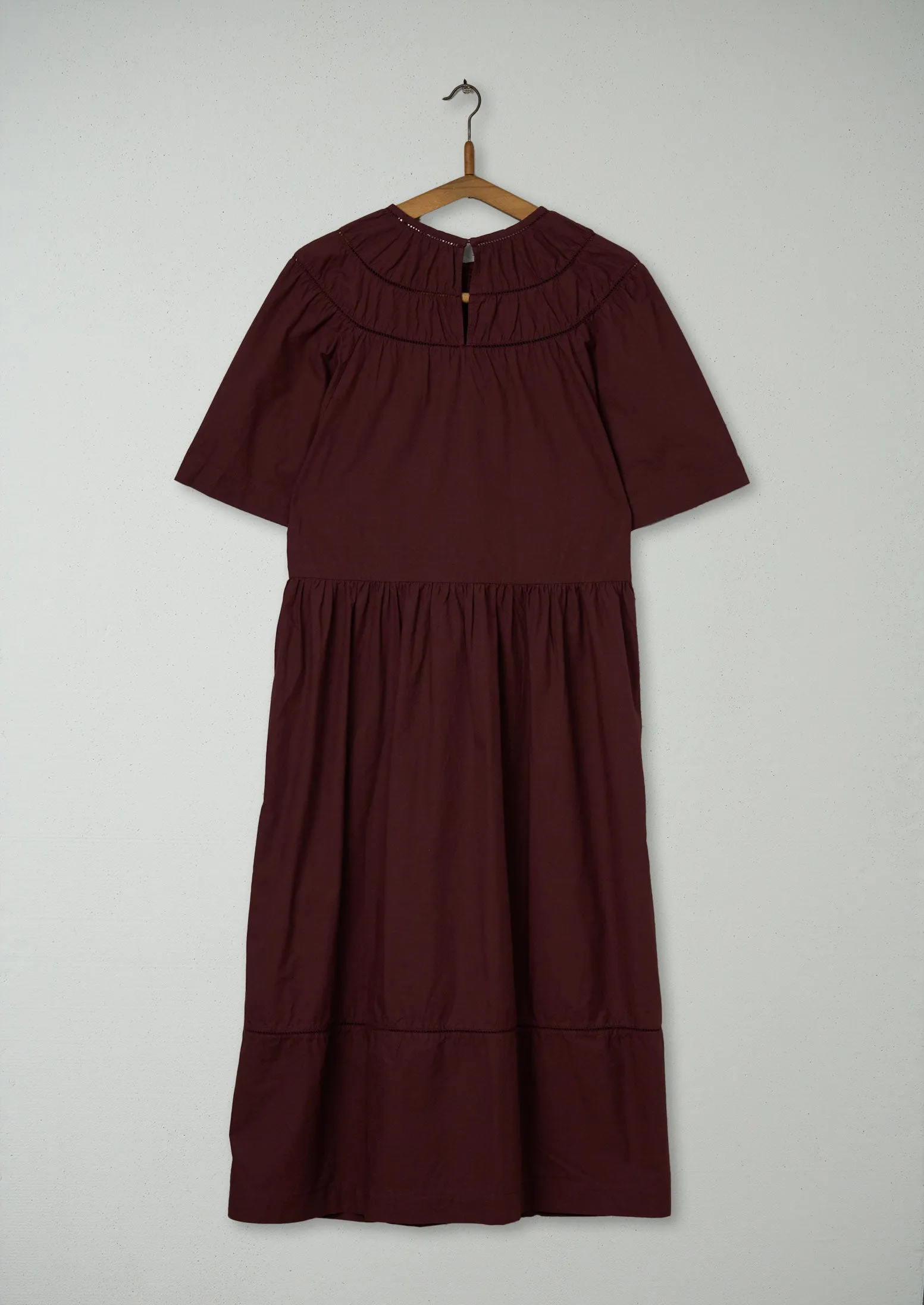 Reworn Circle Neck Poplin Dress Size 12 (1115) | Brown Ochre sold by TOAST product image thumbnail 2