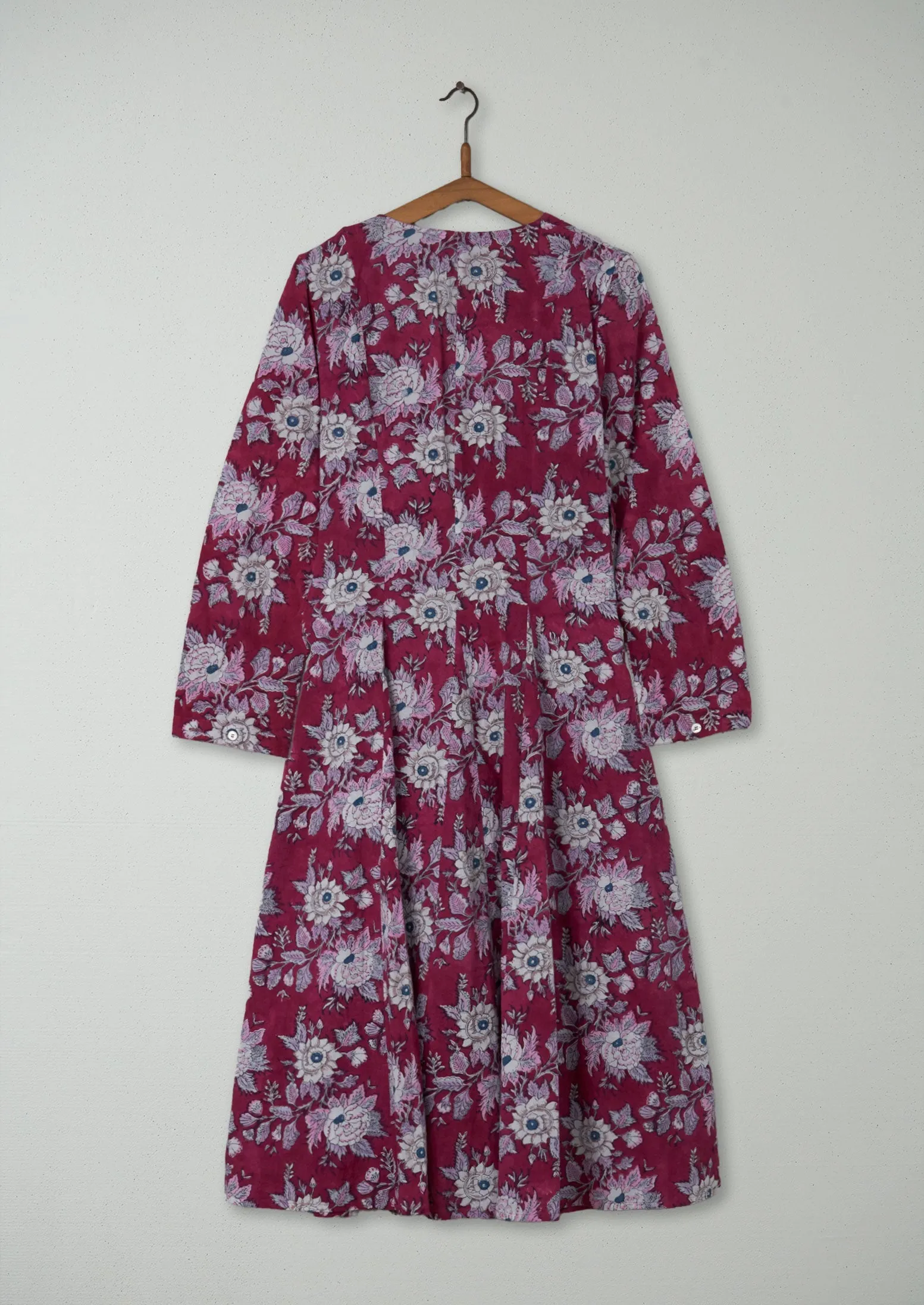 Reworn Cotton Wrap Print Dress Size 10 (1120) | Multi sold by TOAST product image thumbnail 2