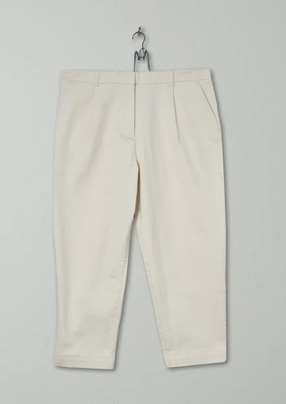 Reworn Denim Wide Leg Trousers Size 18 (721) | Ecru sold by TOAST
