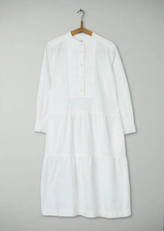 Reworn Cotton Oxford Dress Size 10 (1055) | White sold by TOAST