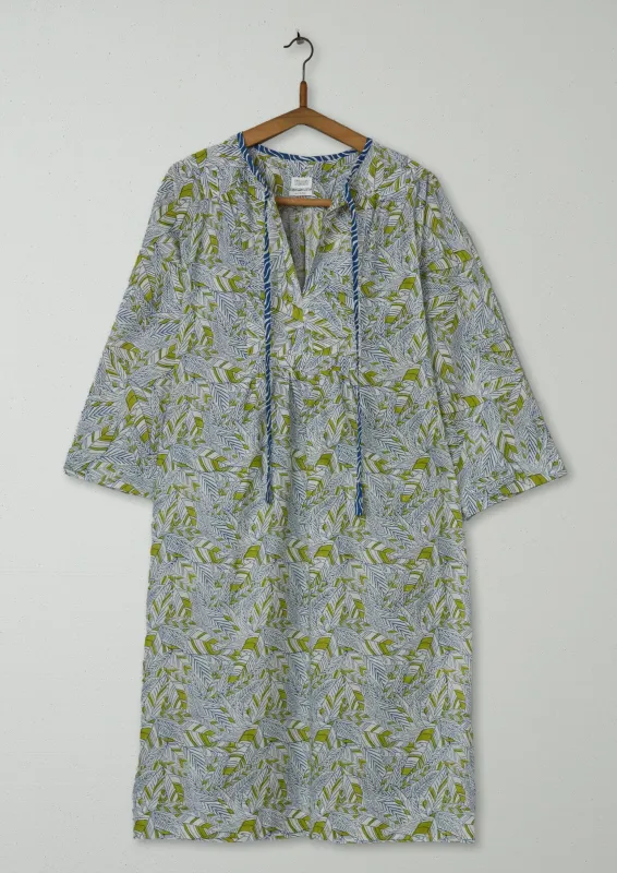 Reworn Block Print Kaftan Dress Size XXSXS (1113) | Multi sold by TOAST