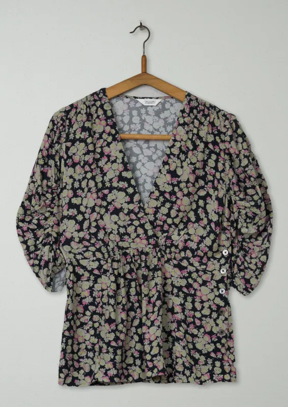 Reworn Floral Print Top Size 6 (620) | Multi sold by TOAST