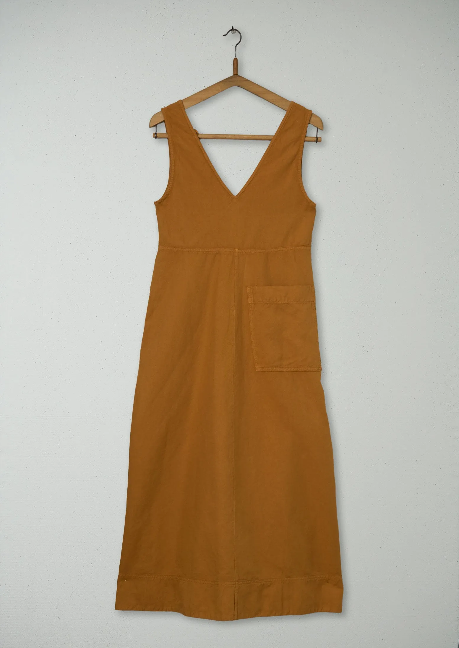 Reworn Cotton Linen Twill Dress Size 6 (989) | Butterscotch sold by TOAST product image thumbnail 2