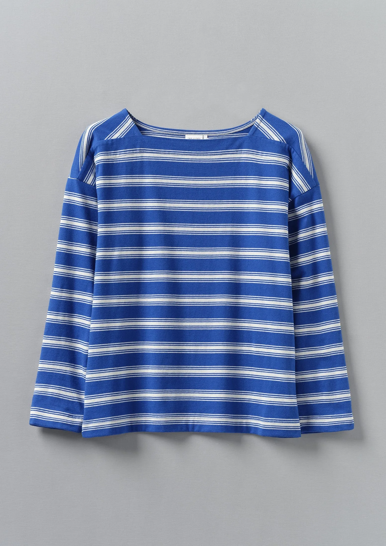 Stripe Organic Cotton Long Sleeve Tee | Lapis/Oat sold by TOAST