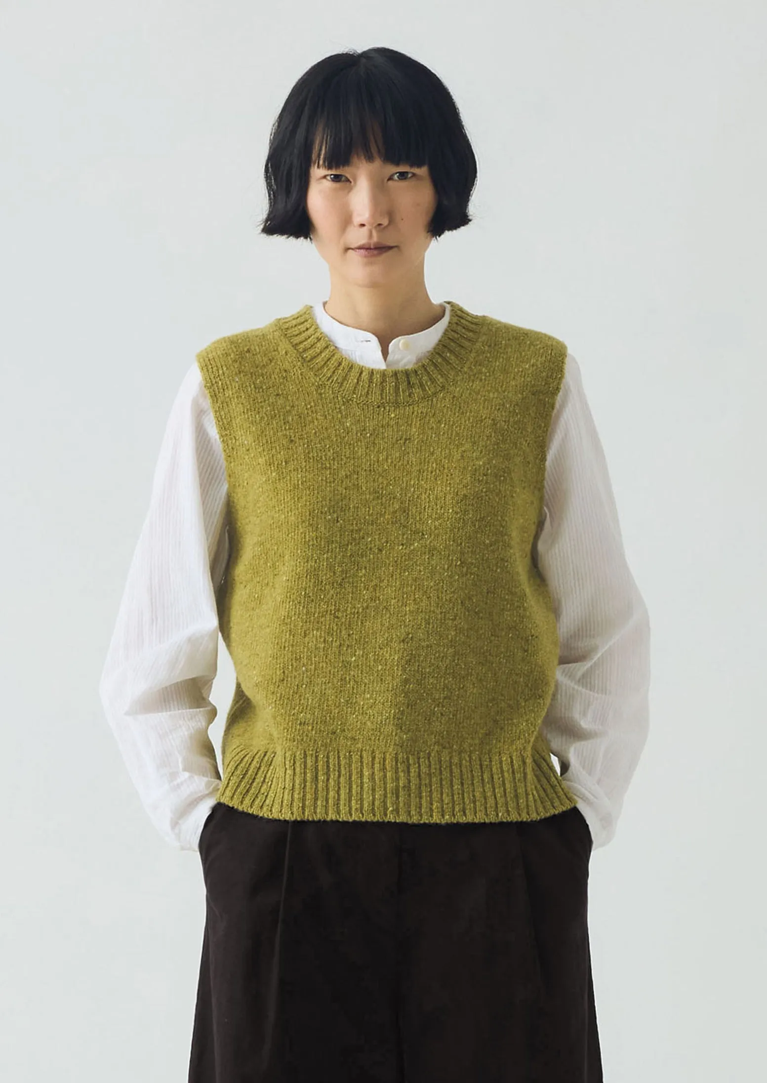 Donegal Merino Tank | Lime sold by TOAST product image thumbnail 2