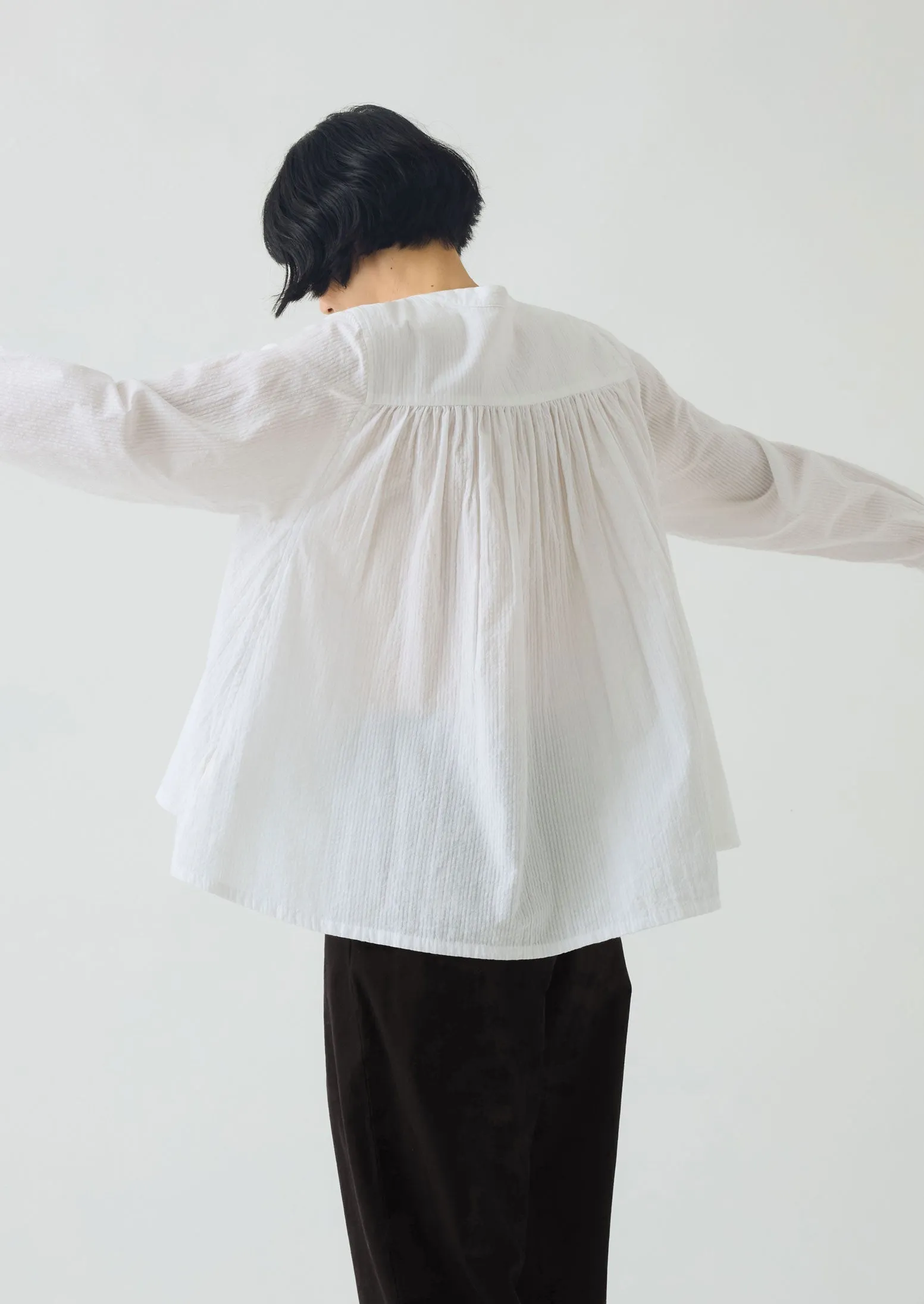 Seersucker Cotton Shirt | White Salt sold by TOAST product image thumbnail 4