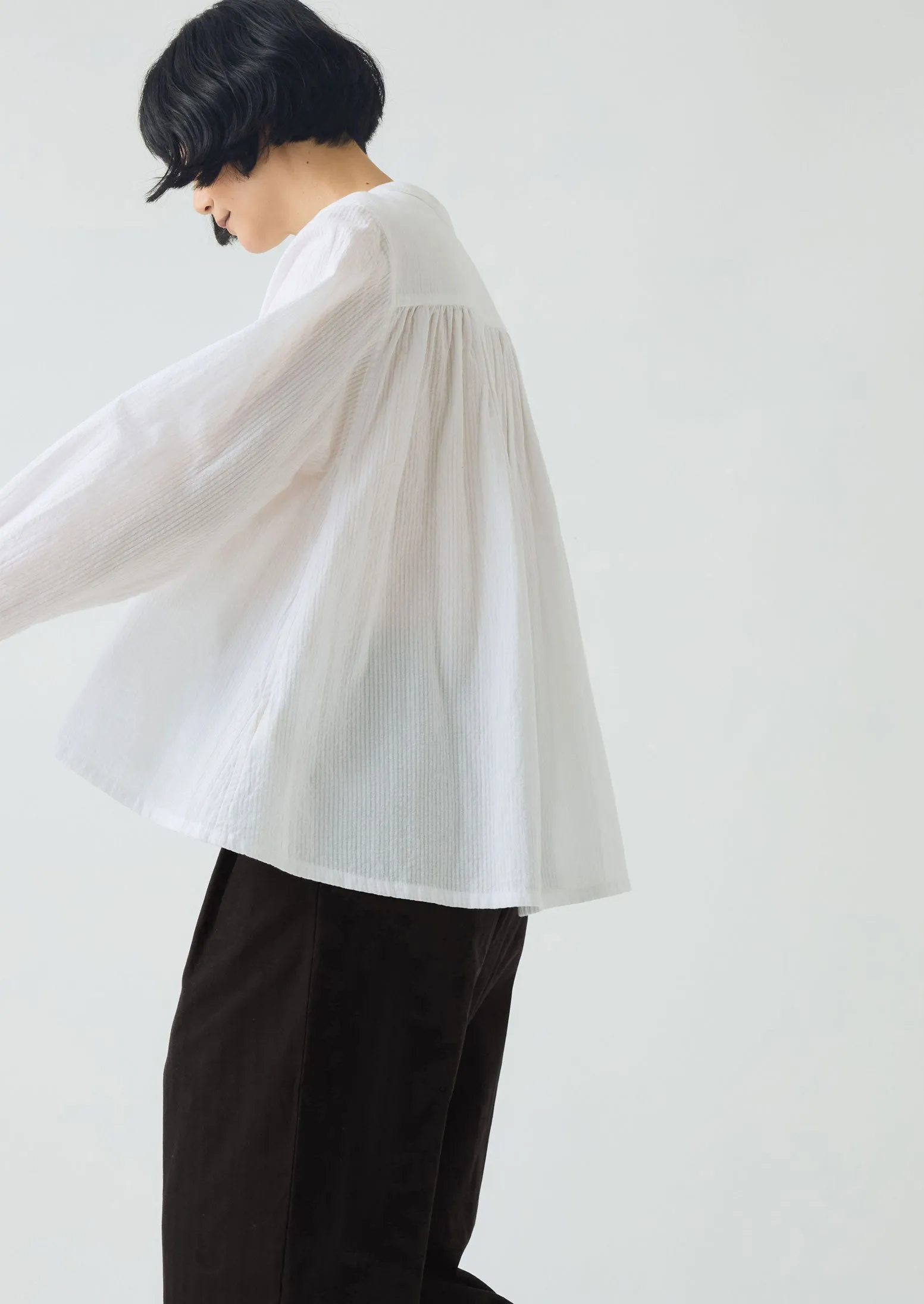 Seersucker Cotton Shirt | White Salt sold by TOAST product image thumbnail 2