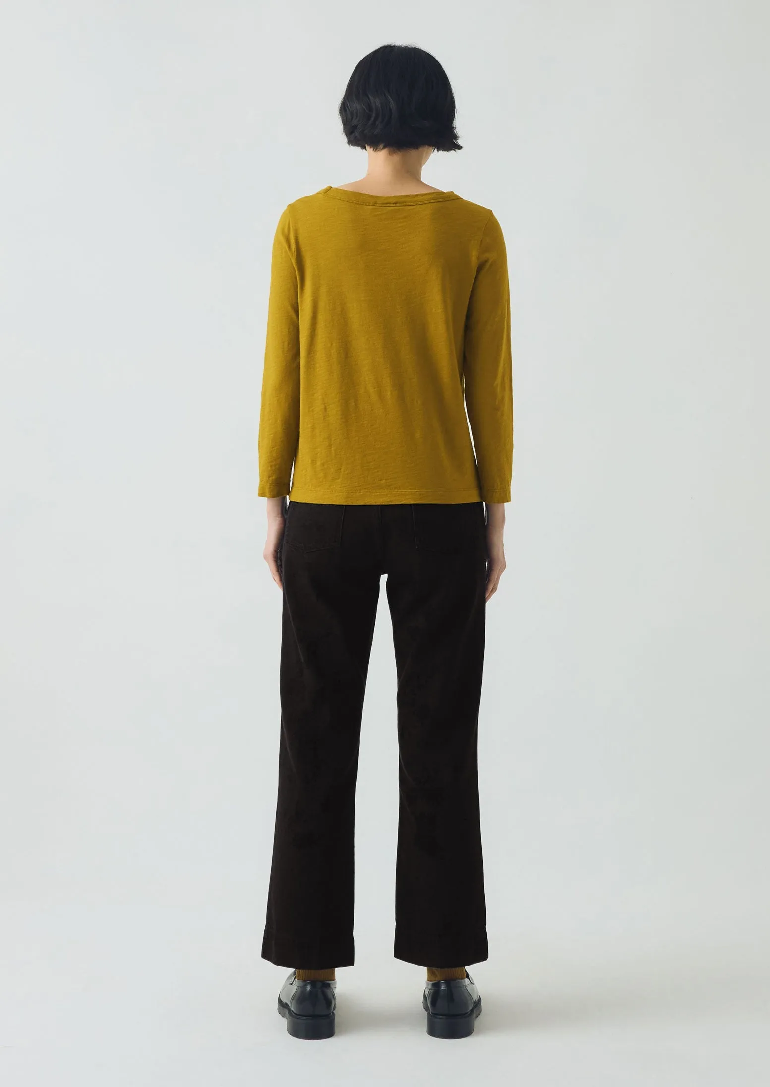 Lia Garment Dyed Boat Neck Tee | Honey sold by TOAST product image thumbnail 3