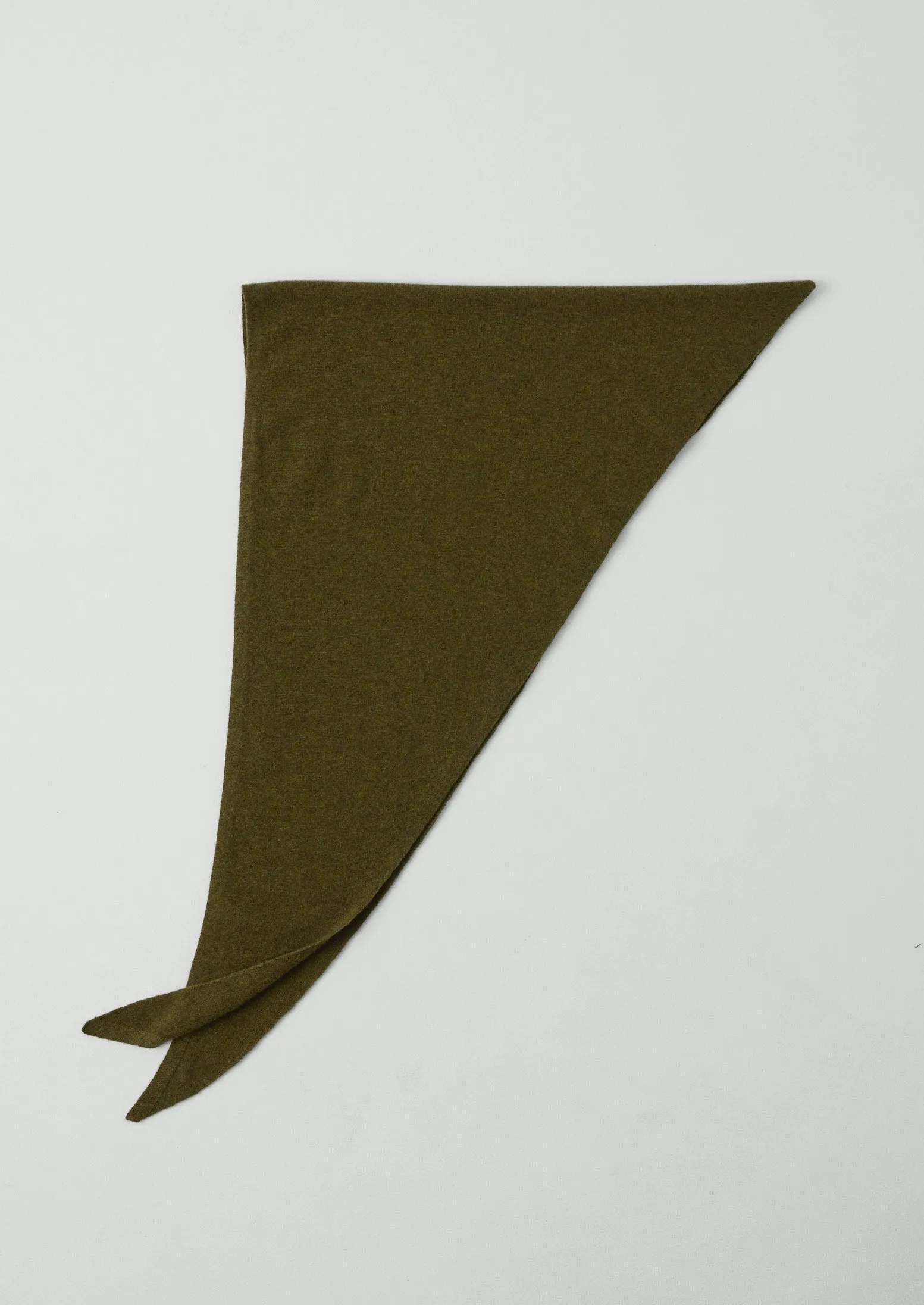 Wool Cashmere Large Bandana | Olive sold by TOAST product image thumbnail 5