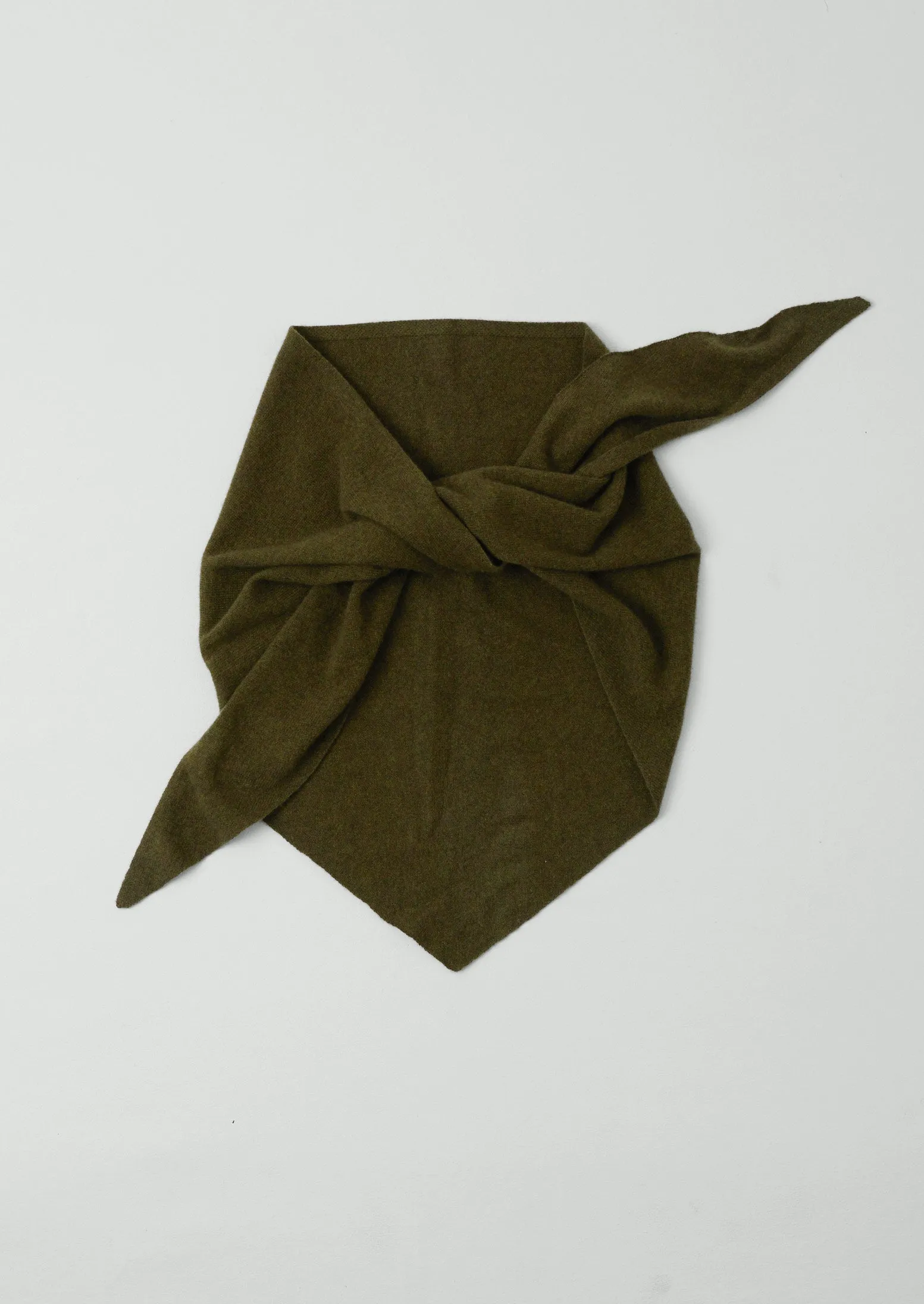 Wool Cashmere Large Bandana | Olive sold by TOAST