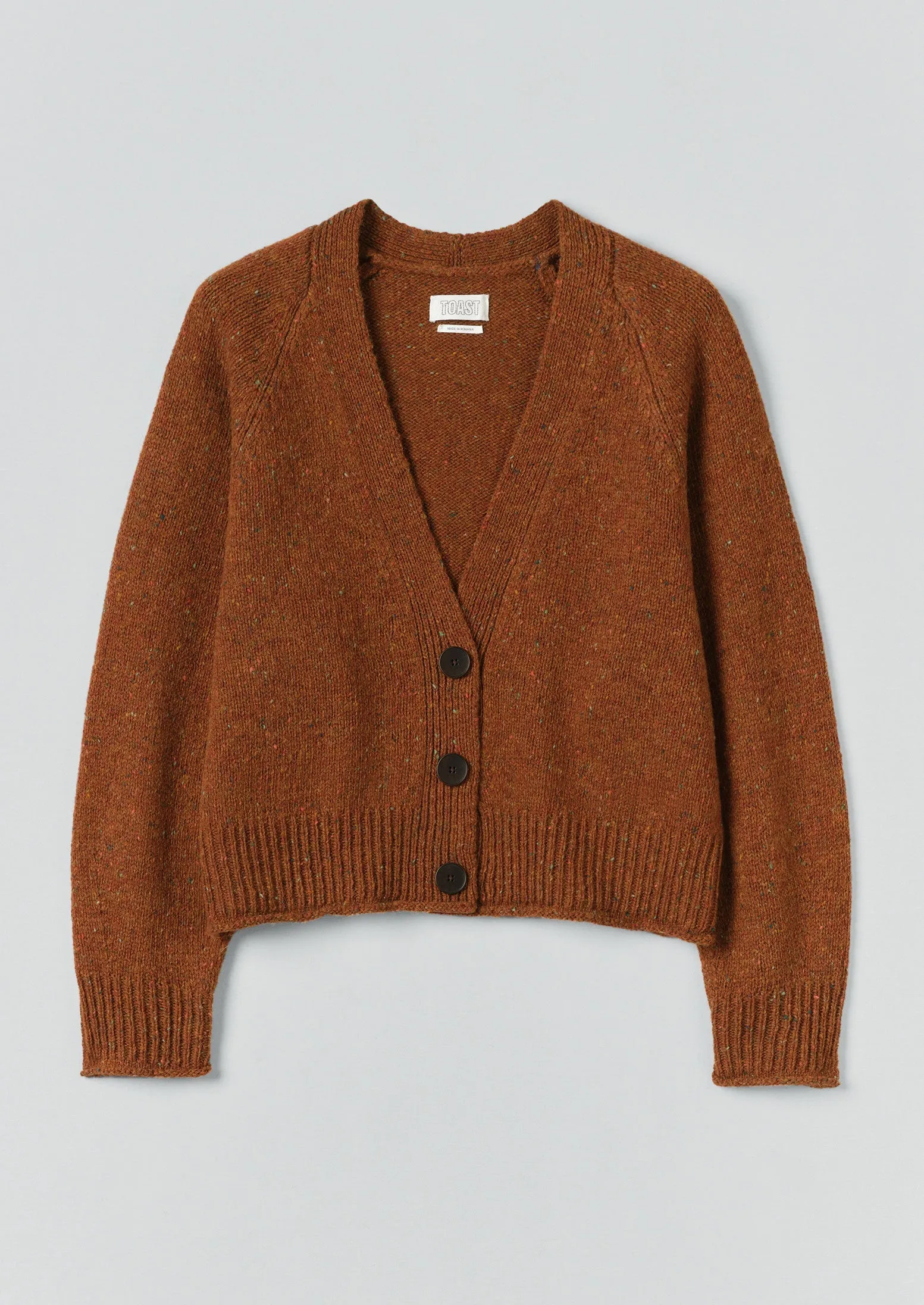Donegal Wool V Neck Cardigan | Cinnamon sold by TOAST product image thumbnail 5