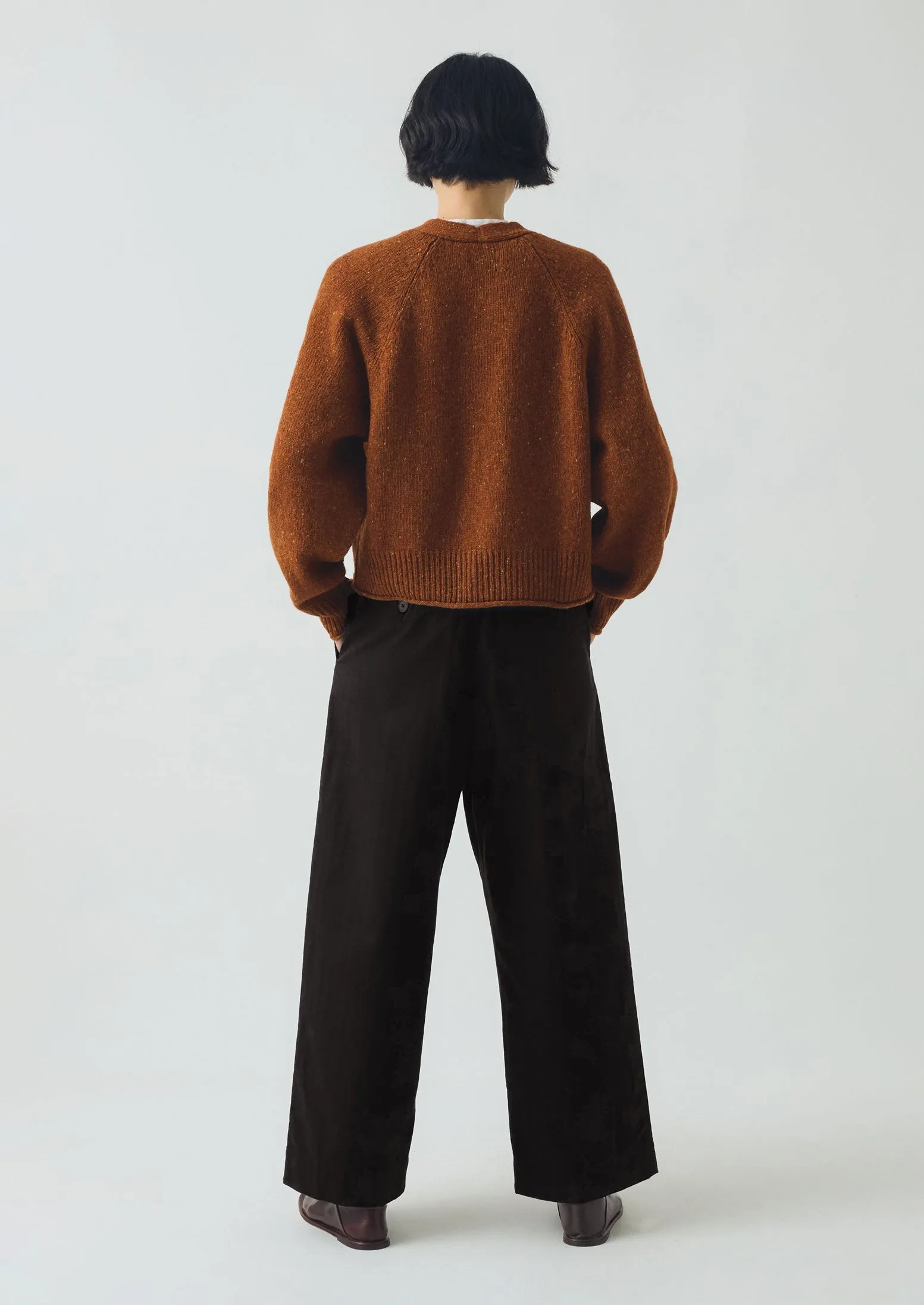 Donegal Wool V Neck Cardigan | Cinnamon sold by TOAST product image thumbnail 4