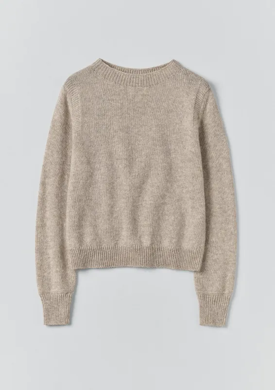 Heathery Wool Sweater | Oatmeal sold by TOAST