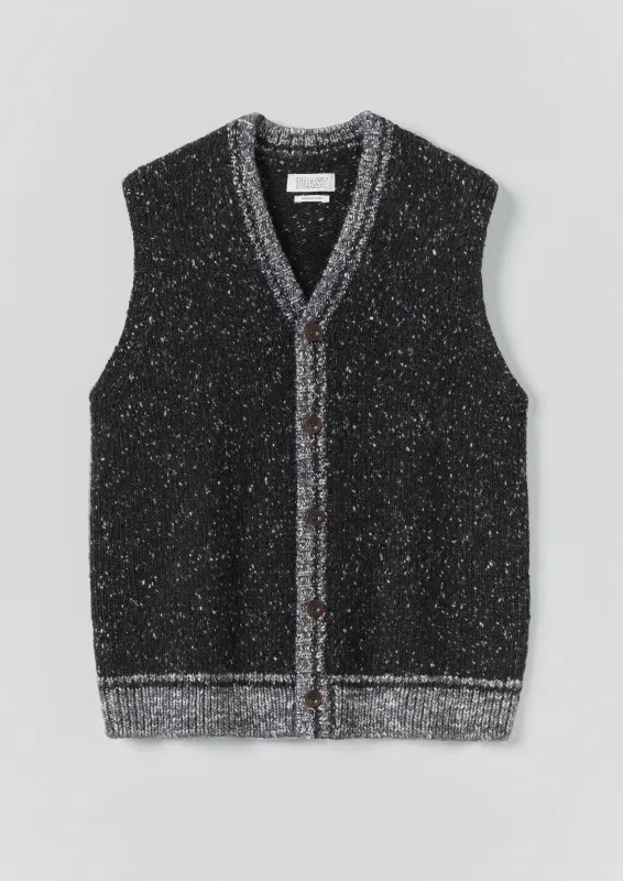 Donegal Contrast Trim Tank | Black sold by TOAST