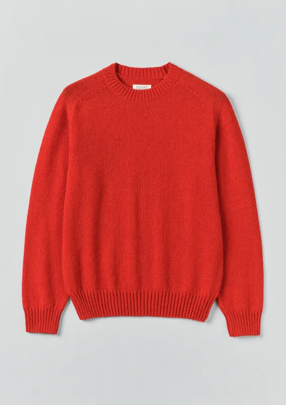 Crew Neck Wool Sweater | Cardinal Red sold by TOAST