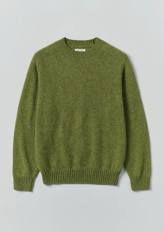 Crew Neck Wool Sweater | Apple Green sold by TOAST