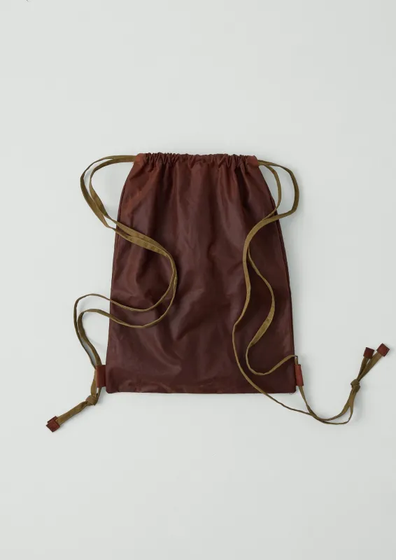 Kate Sheridan Waxed Cotton Bow Rucksack | Chestnut sold by TOAST