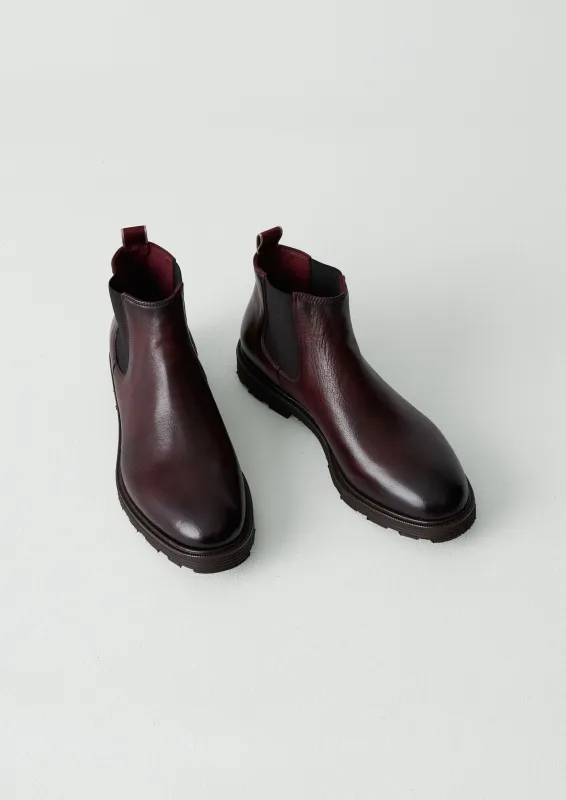 Sturlini Leather Low Chelsea Boots | Oxblood sold by TOAST