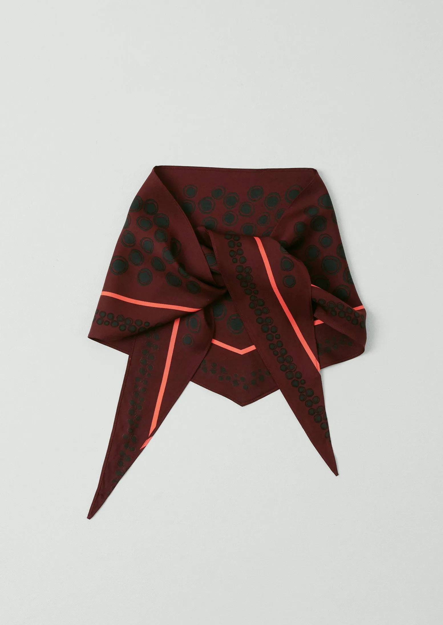Spotted Carapace Print Silk Bandana | Ruby Red sold by TOAST