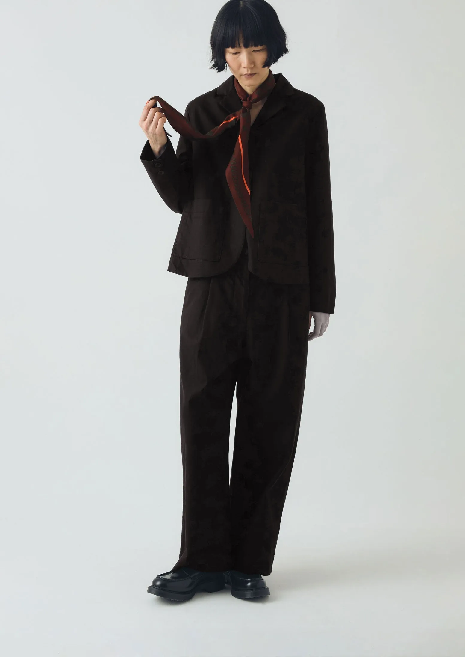 Spotted Carapace Print Silk Bandana | Ruby Red sold by TOAST product image thumbnail 2