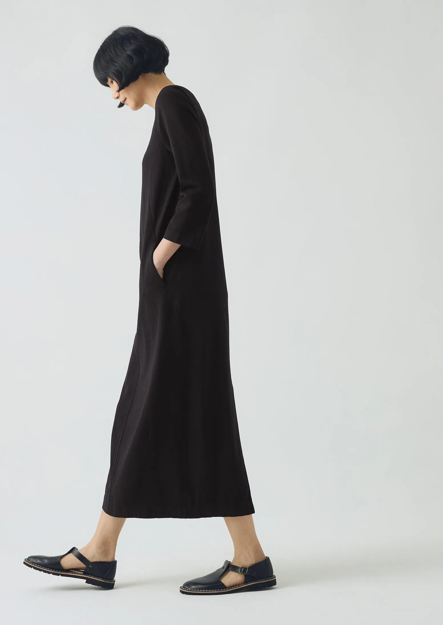 Cotton Jersey Shift Dress | Washed Black sold by TOAST product image thumbnail 2
