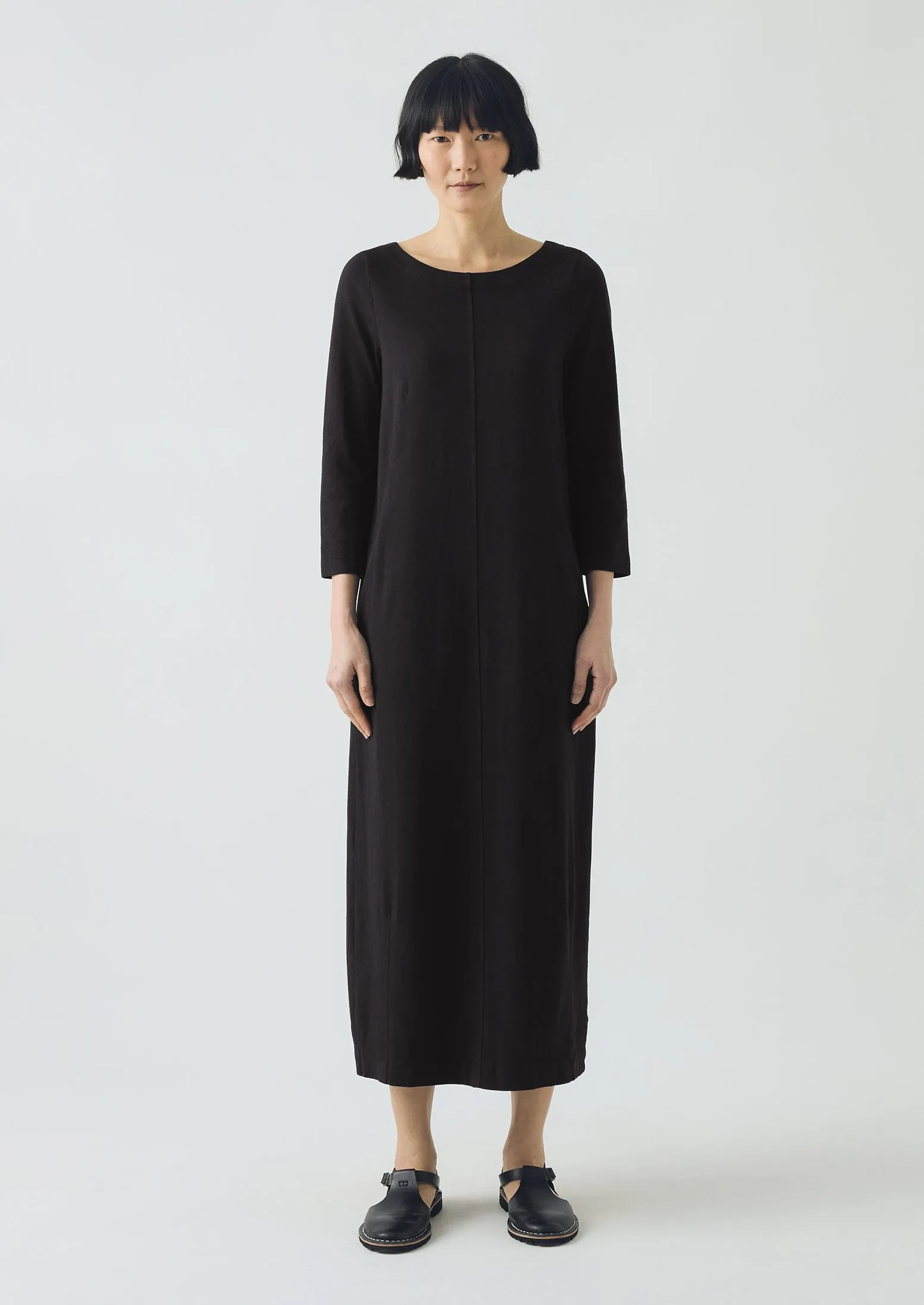 Cotton Jersey Shift Dress | Washed Black sold by TOAST product image thumbnail 3