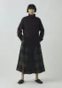 Crinkle Cotton Macro Gingham Skirt | Olive/Black sold by TOAST