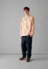 Grandad Collar Half Placket Cotton Linen Shirt | Nectar Pink sold by TOAST