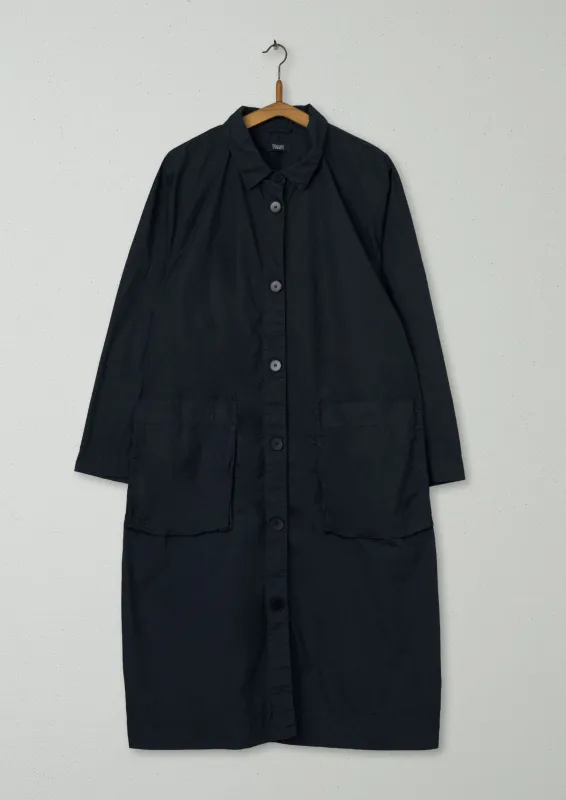 Reworn Poplin Raglin Sleeve Dress Size 14 (1128) | Blue Grey sold by TOAST