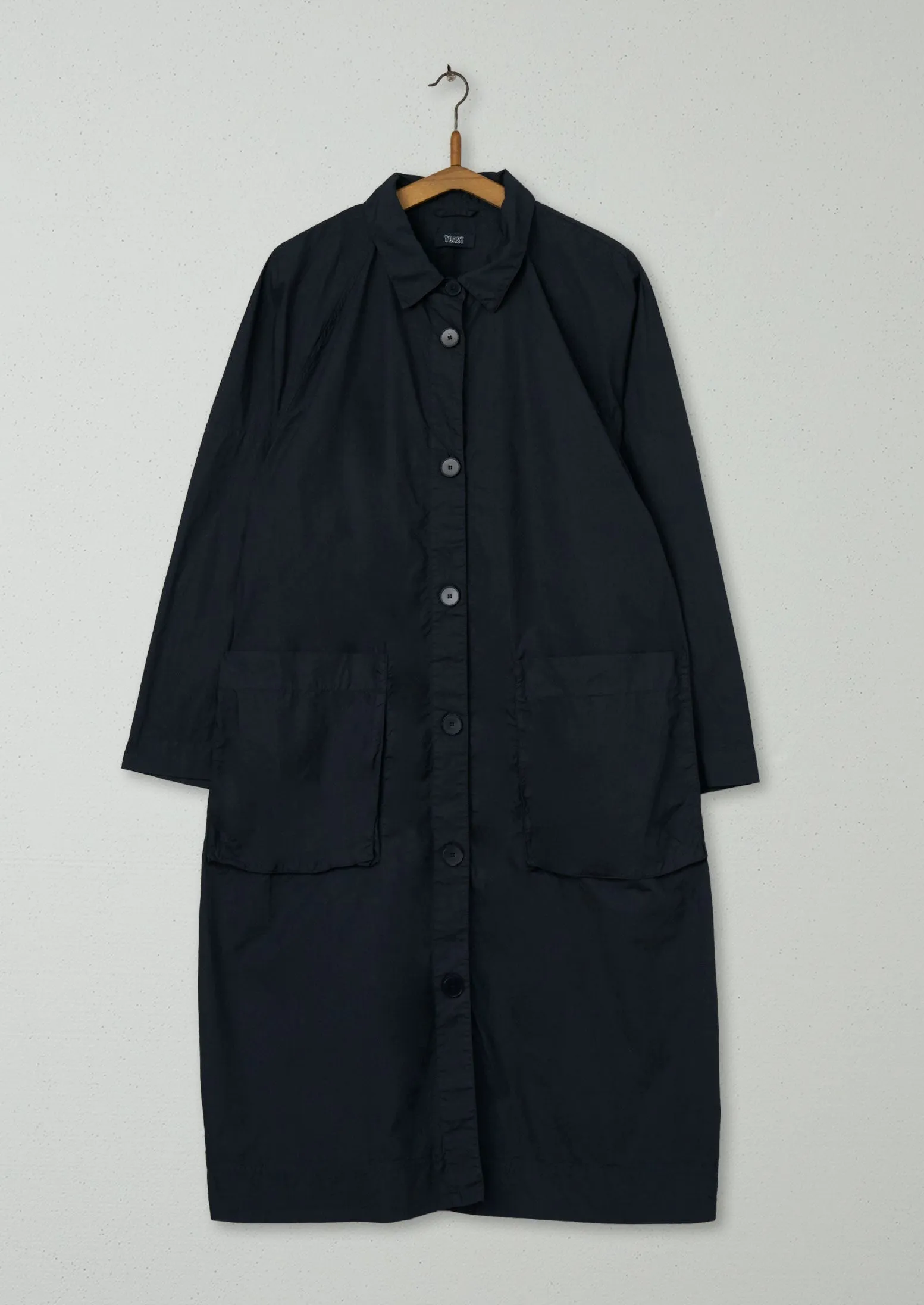 Reworn Poplin Raglin Sleeve Dress Size 14 (1128) | Blue Grey sold by TOAST