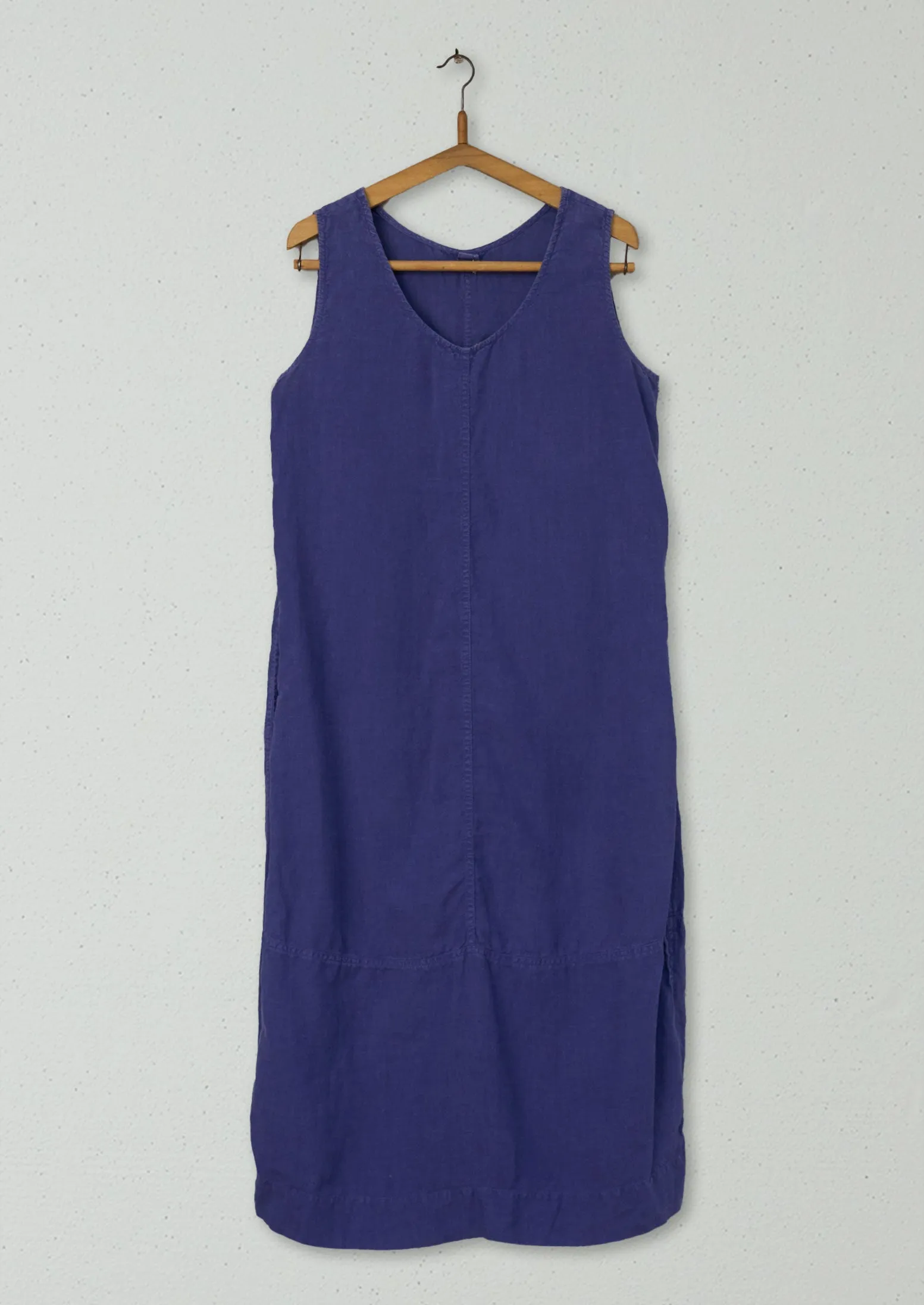 Reworn Linen Dress Size S (1080) | Lapis Blue sold by TOAST