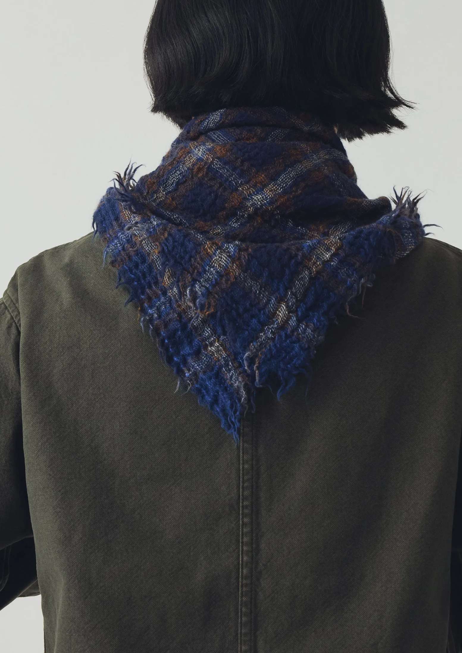 Reading Check Boiled Wool Scarf | Shadow Blue sold by TOAST product image thumbnail 4