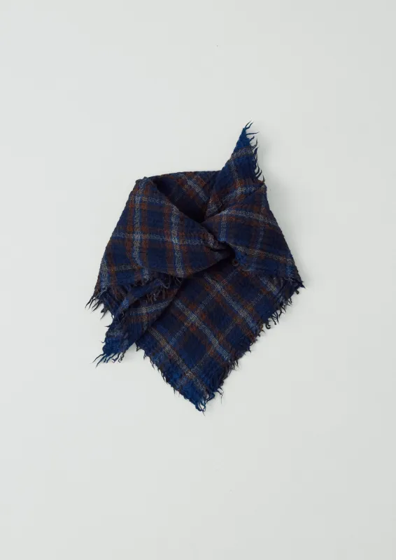 Reading Check Boiled Wool Scarf | Shadow Blue sold by TOAST