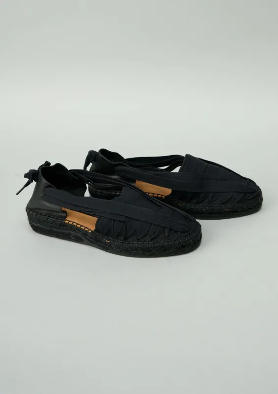 Reworn Naguisa Soc Espadrilles Size 41 (329) | Black made by TOAST