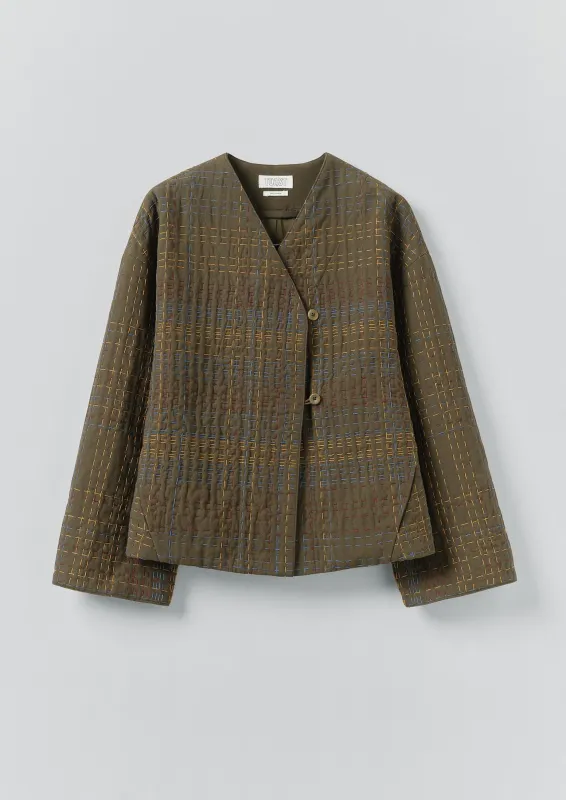 Kantha Tweed Cotton Jacket | Multi sold by TOAST