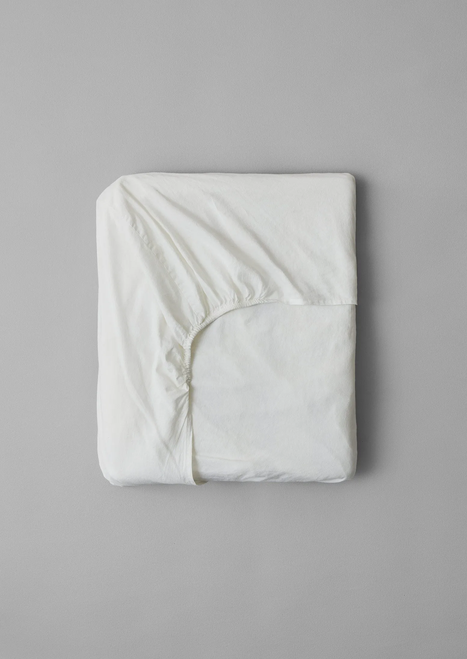 Washed Linen Cotton Fitted Sheet | Ecru sold by TOAST