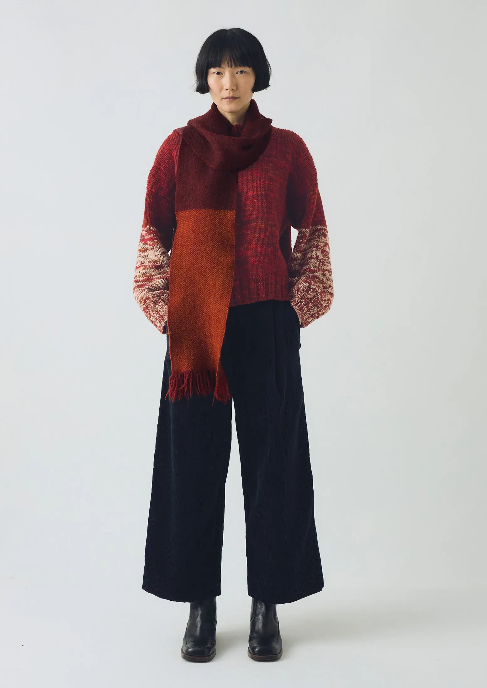 Organic Cord Pleat Front Trousers | Midnight sold by TOAST product image thumbnail 2