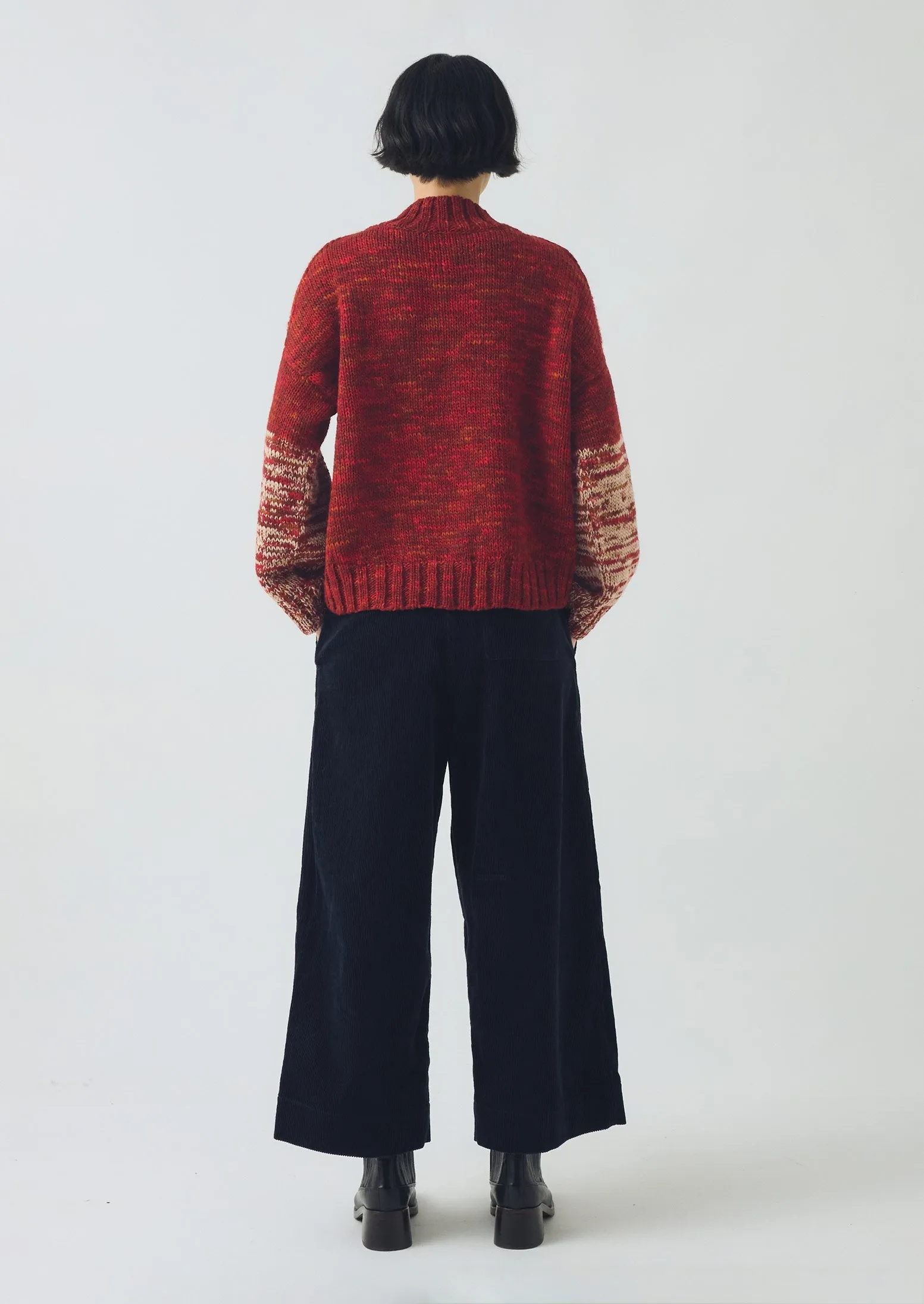Organic Cord Pleat Front Trousers | Midnight sold by TOAST product image thumbnail 3