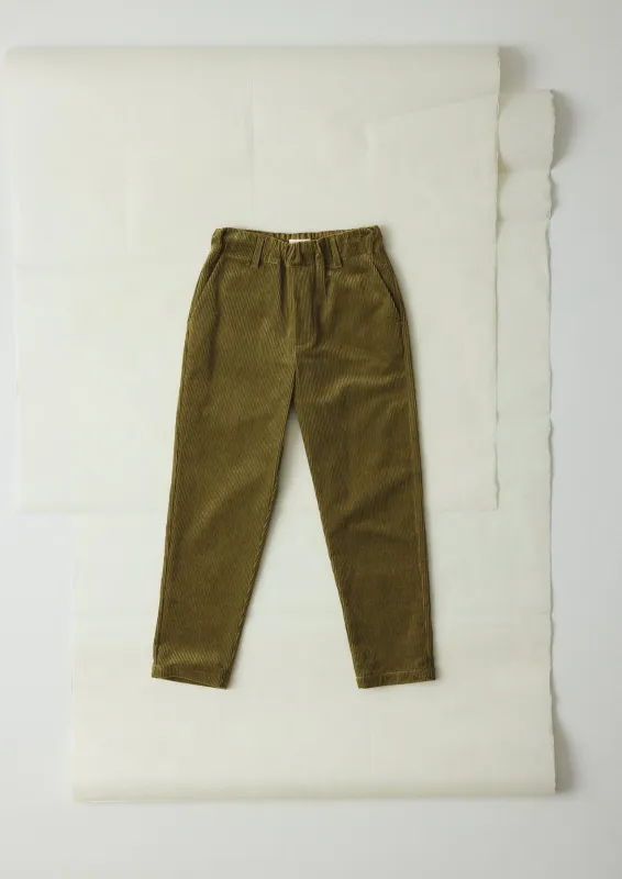 Gabi Organic Cord Pull On Trousers | Antique Olive sold by TOAST