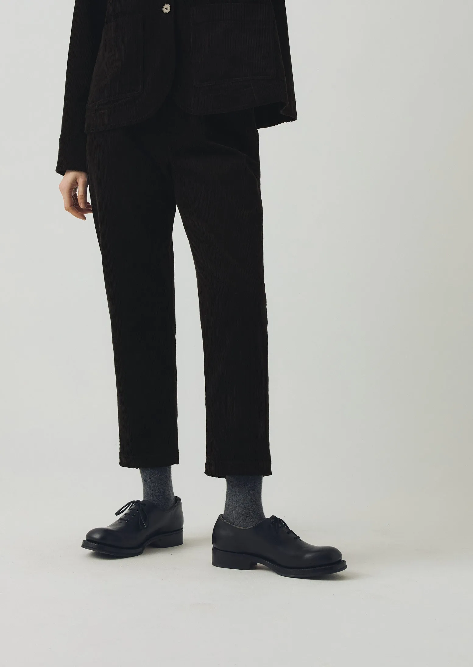 Gabi Organic Cord Pull On Trousers | Anthracite sold by TOAST product image thumbnail 3