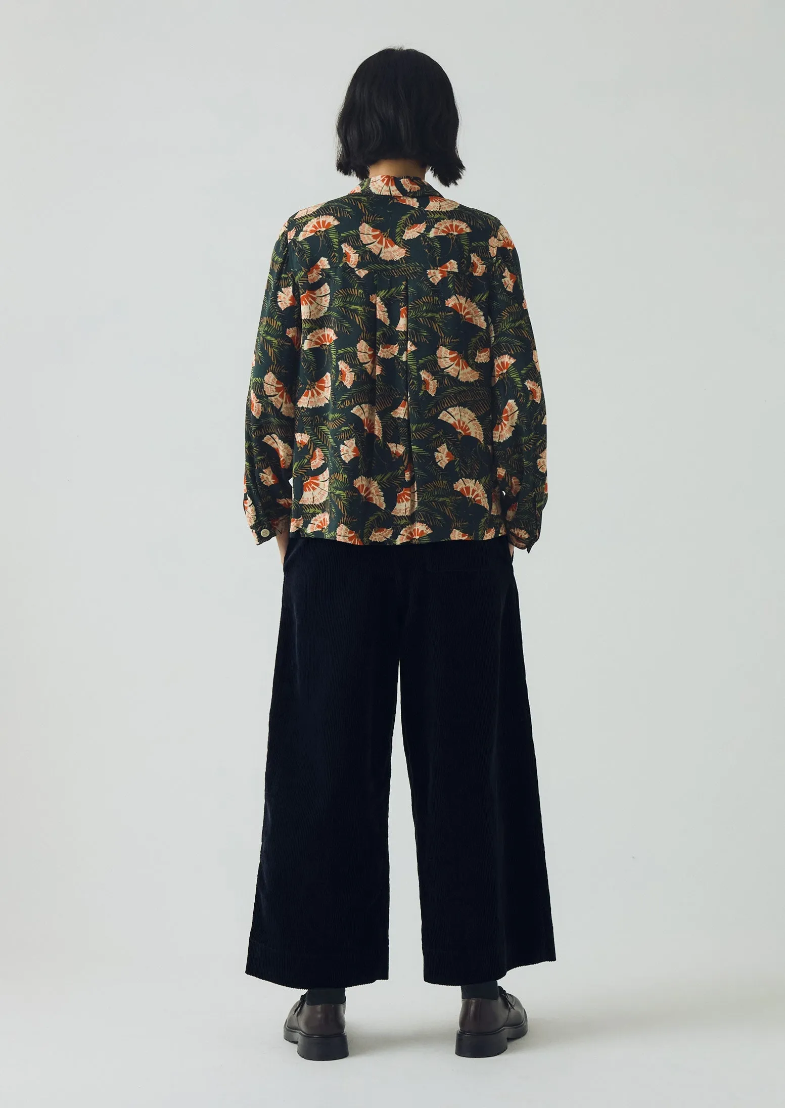 Baya Dianthus Print Shirt | Midnight Green sold by TOAST product image thumbnail 3