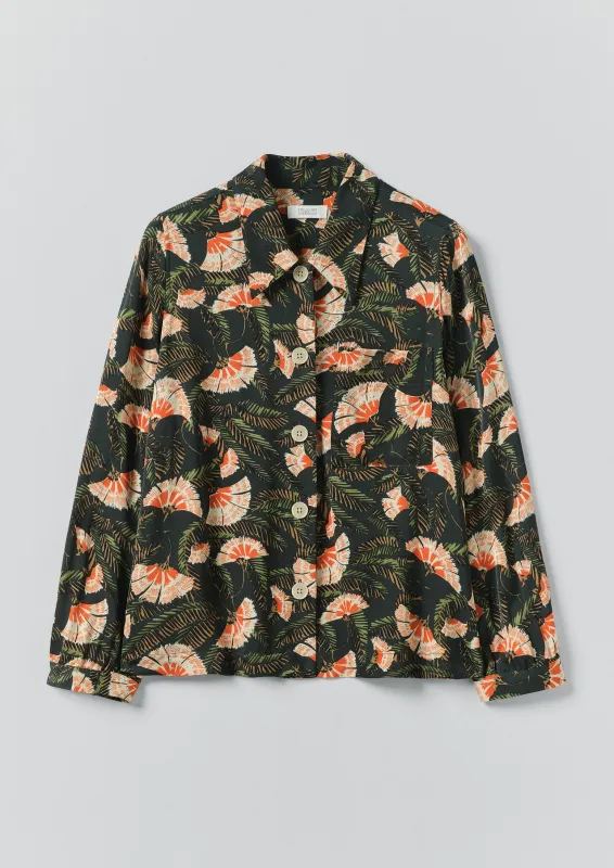 Baya Dianthus Print Shirt | Midnight Green sold by TOAST
